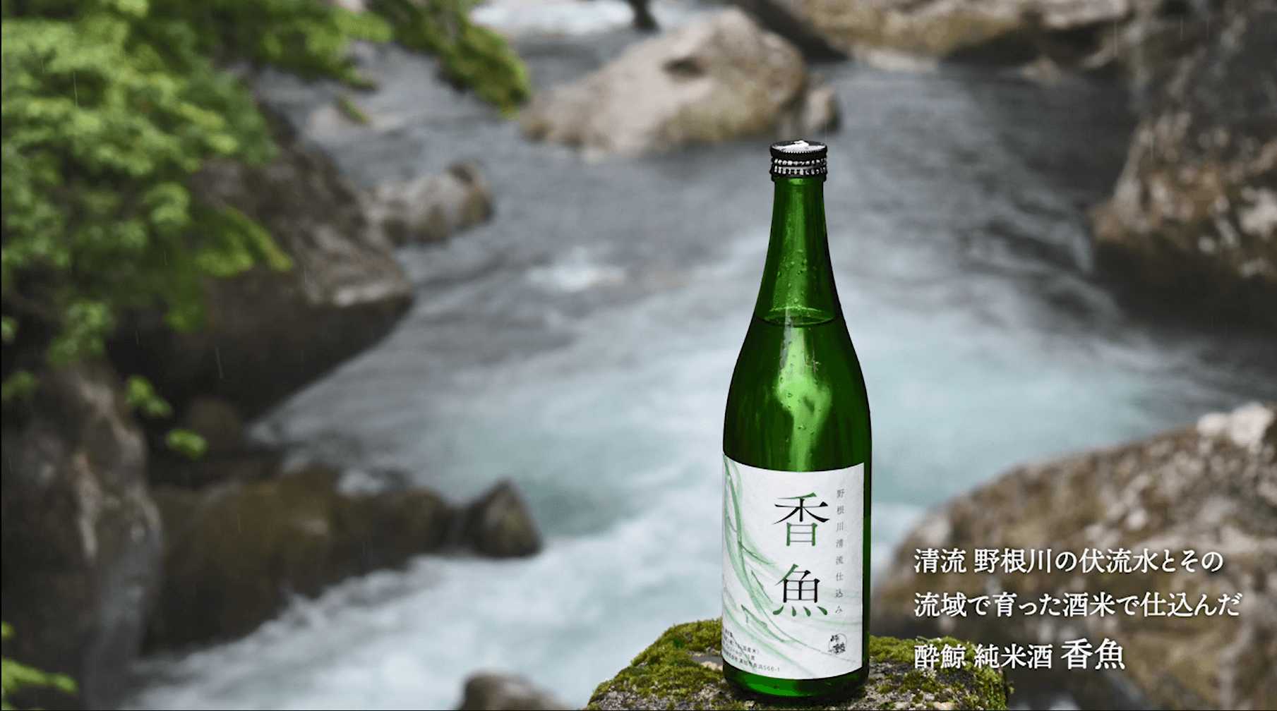 「純米酒 香魚」のふるさと深碧の清流 野根川の映像をお届けします。